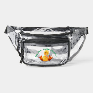 Funny Duck with Text Catchy Clear Fanny Pack