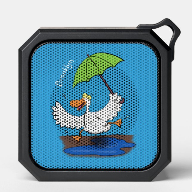 Funny duck with umbrella dancing cartoon bluetooth speaker (Front)