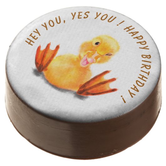 Funny Duck Your Bitthday Chocolate Covered Oreo (Angled)