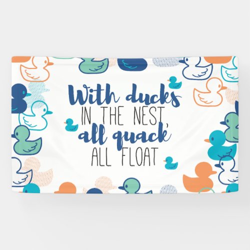 Funny Ducks and Quack Float Puns Quote Design Banner