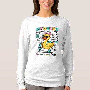 Funny Ducks Not In A Row  T-Shirt