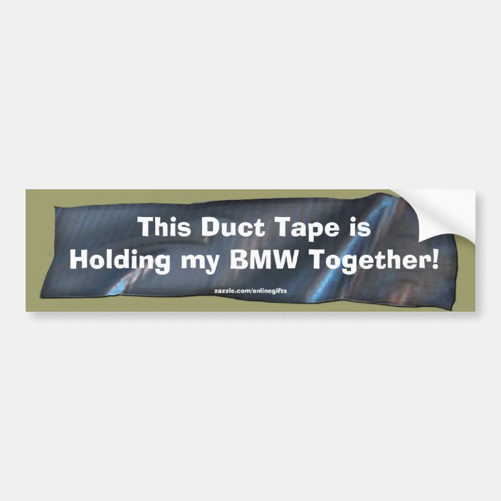 Funny Duct Tape Bumper Sticker for BMW Cars