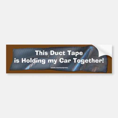 Funny Duct Tape Bumper Sticker for your Car