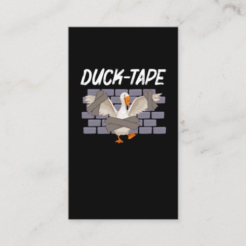 Funny Duct Tape Humor Duck Animal Sarcastic Business Card