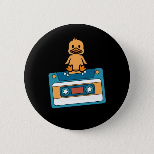 Funny Duct Tape Humor Duck Cute Animal Button