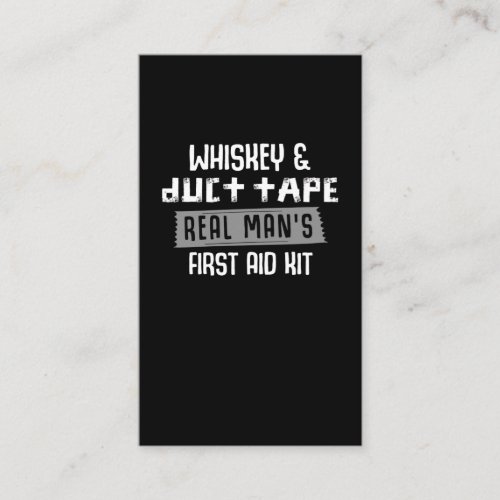 Funny Duct Tape Husband Whiskey Lover Dad Father Business Card
