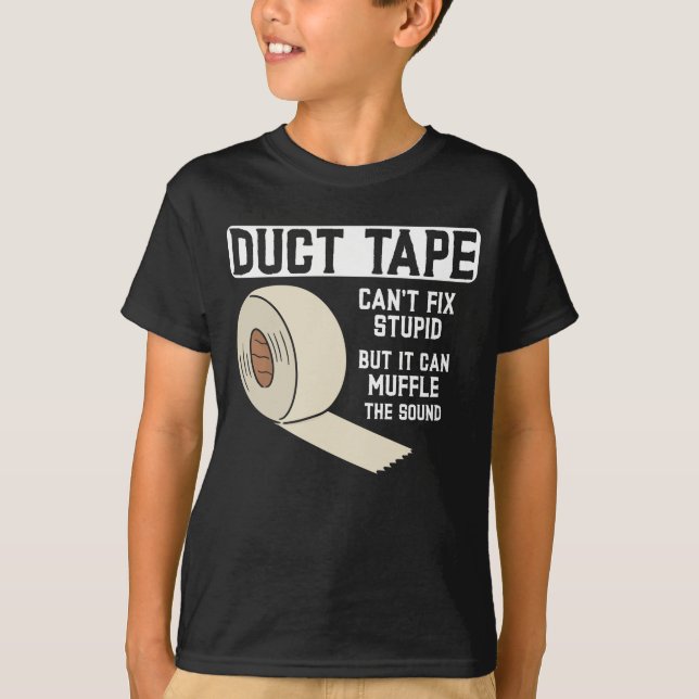 Funny Duct Tape Joke Men Husband Father T-Shirt (Front)