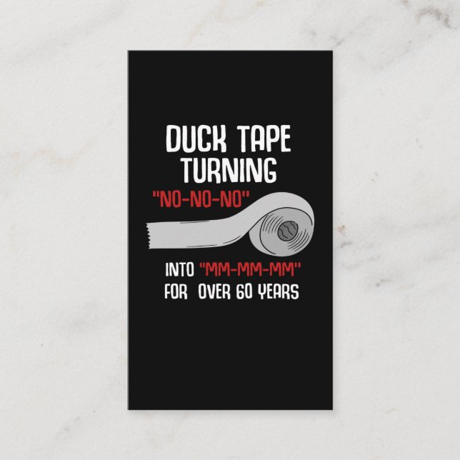 Funny Duct Tape Lazy Husband Father Grandpa Business Card (Front)