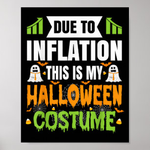 Funny Due To Inflation This Is My Halloween Costum Poster