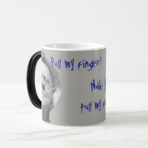 FUNNY DUELING GRANDPAS PULL MY FINGER GRANDPA COLOR MORPH MUG 