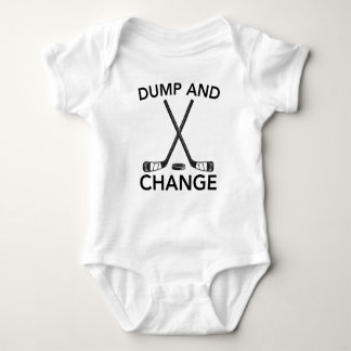 Funny Dump And Change Hockey Baby Bodysuit