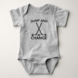 Funny Dump And Change Hockey Baby Bodysuit