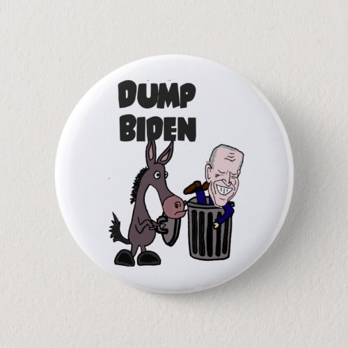 Funny Dump Joe Biden Cartoon Button