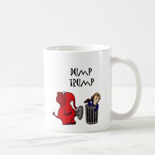 Funny Dump Trump Political Cartoon Art Coffee Mug