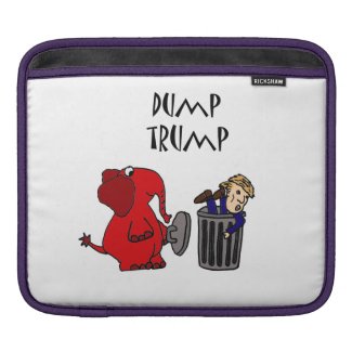 Funny Dump Trump Political Cartoon Sleeve For iPads