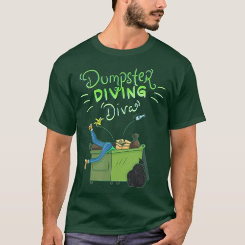 Funny Dumpster Diving Diva T_Shirt