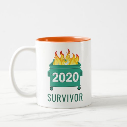 Funny Dumpster Fire 2020 personalized Two_Tone Coffee Mug