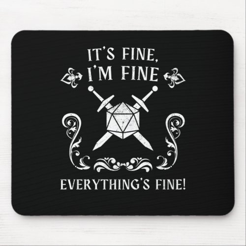 Funny Dungeon Tabletop Gamer Slogan Mouse Pad