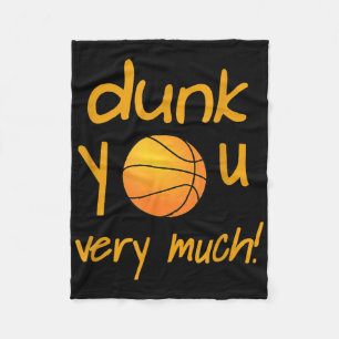 Funny Dunk You Very Much Basketball Summer Camp Sp Fleece Blanket