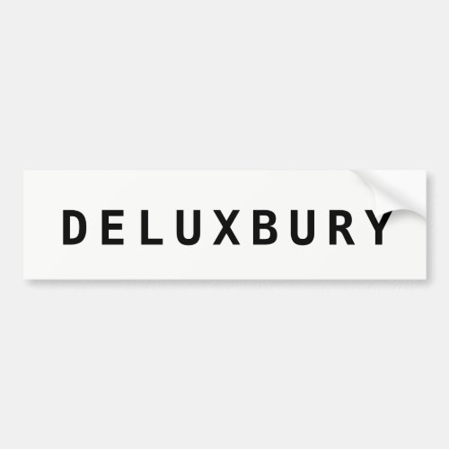 Funny Duxbury Massachusetts DELUXBURY Bumper Sticker