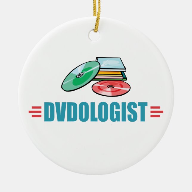 Funny DVD Movie Ceramic Ornament (Front)