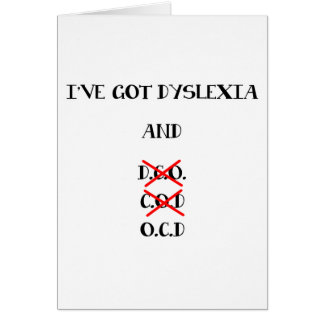 Funny Dyslexia / O.C.D. Design Cards