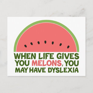 Funny Dyslexia Postcard