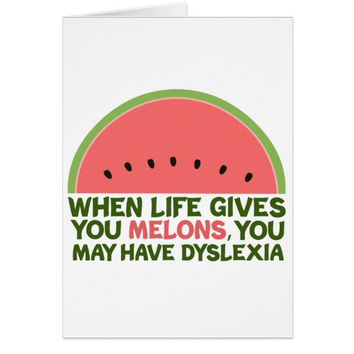 Funny Dyslexia Quote Dyslexic Humor Card