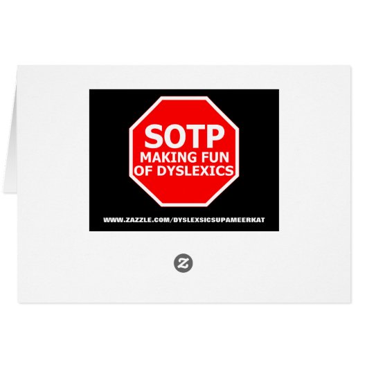 Funny dyslexic sign (Back Horizontal)