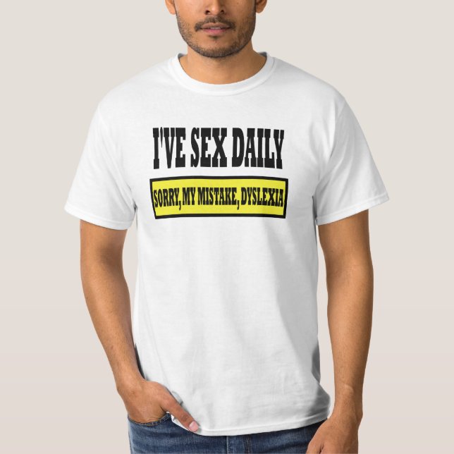 Funny dyslexic T-Shirt (Front)