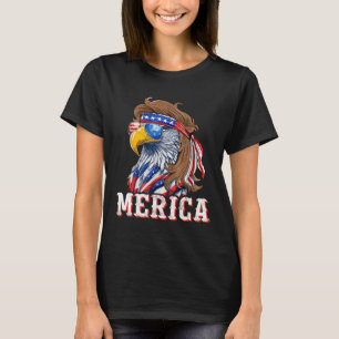 Funny Eagle Mullet 4th Of July Usa American Flag M T-Shirt