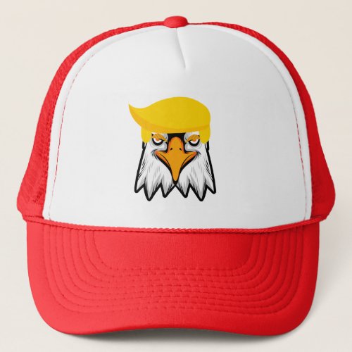Funny Eagle with Trump Hair T_Shirt Trucker Hat