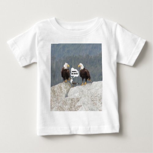 Funny Eagles and Seagull Baby T_Shirt
