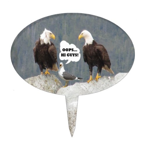 Funny Eagles and Seagull Cake Topper