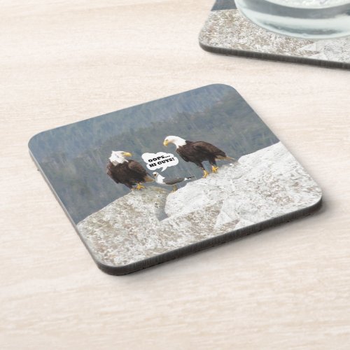 Funny Eagles and Seagull Drink Coaster