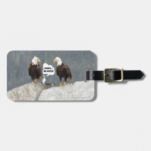 Funny Eagles and Seagull Luggage Tag