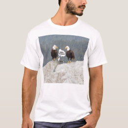 Funny Eagles and Seagull Men's Basic T-Shirt