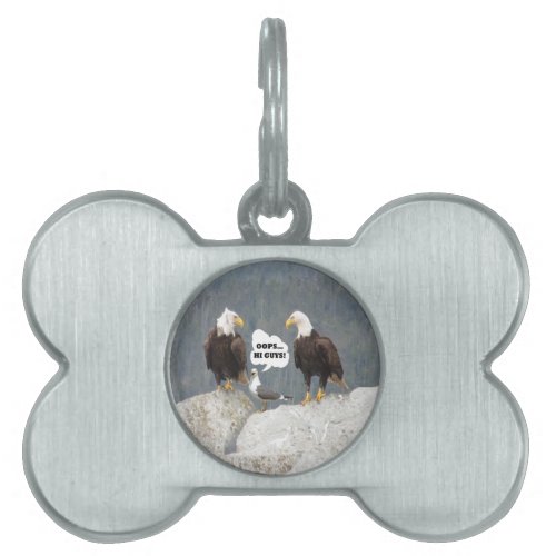 Funny Eagles and Seagull Pet Tag