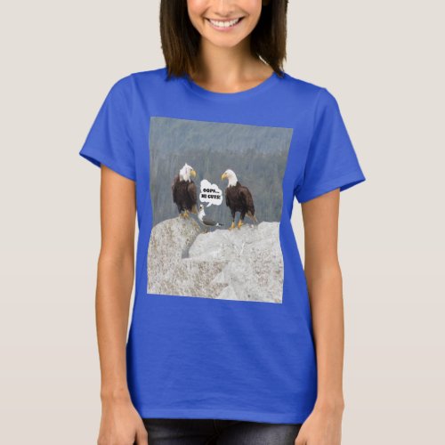 Funny Eagles and Seagull Womens Basic T_Shirt