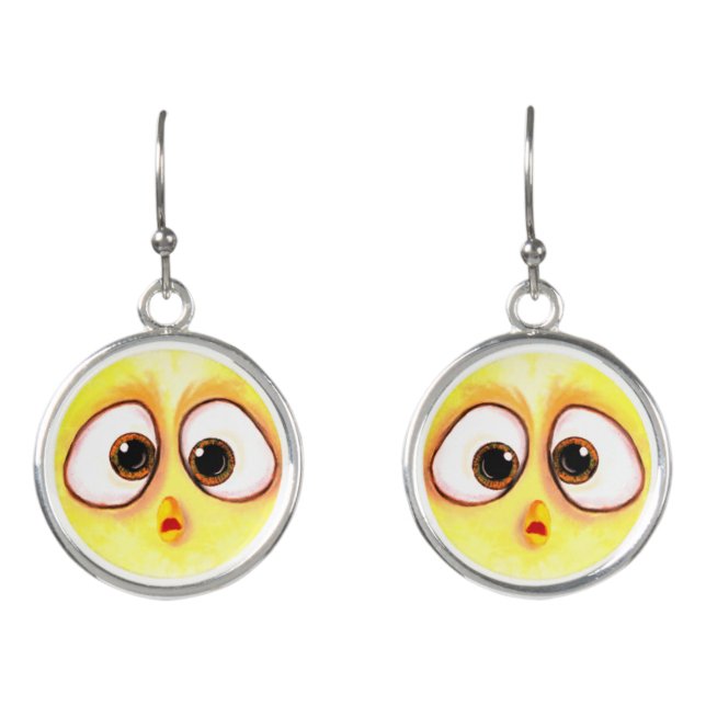 Funny Earrings Surprised Eyes (Front)