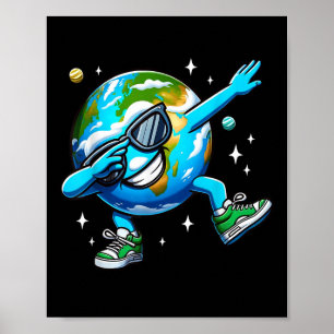 Funny Earth Dab - Earth Day 2024 Kids Boys Dabbing Poster