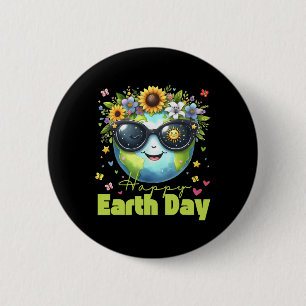 Funny Earth Day 2025 Save The Planet Cute Sungles Button