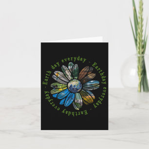 Funny Earth Day Everyday Sunflower Earth Animal Lo Card