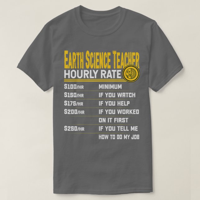 Funny Earth Science Geology Meteorology Teacher Ho T-Shirt (Design Front)