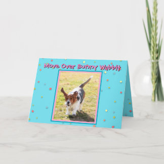 Funny Easter Basset Hound on Easter Card