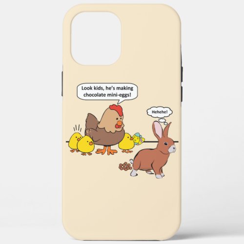 Funny Easter Bunny Chocolate Eggs iPhone 12 Pro Max Case