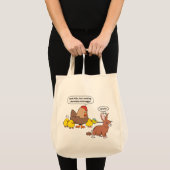 Funny Easter Bunny Chocolate Eggs Grocery Tote Bag (Front (Product))