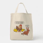 Funny Easter Bunny Chocolate Eggs Grocery Tote Bag (Back)