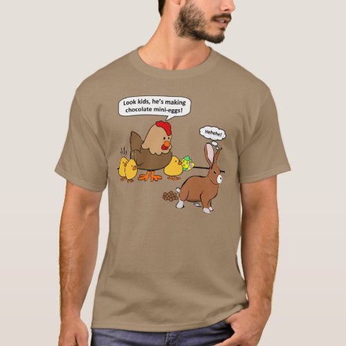 Funny Easter Bunny Chocolate Eggs T_Shirt