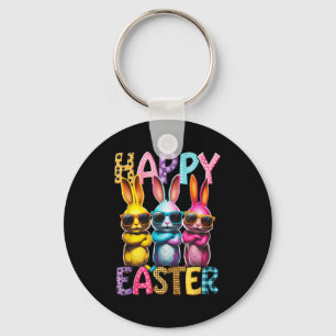 Funny Easter Bunny Cool Bunnies Happy Easter Kids  Keychain